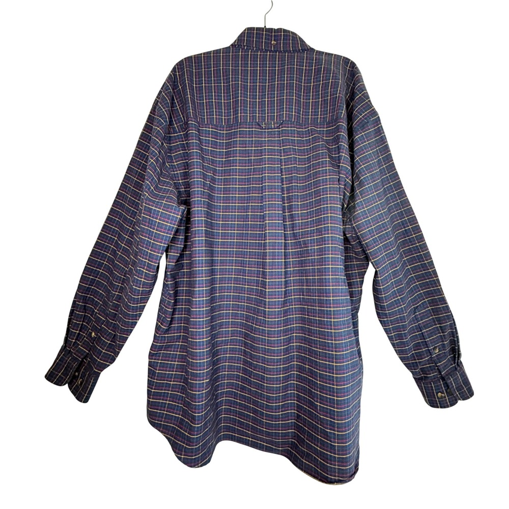 GANT Classic Oxford Men's XL Blue Plaid 100% Cotton Button Down Shirt Preppy - Picture 3 of 11
